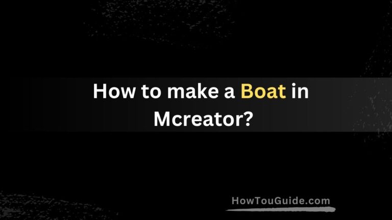 How to make a Boat in Mcreator?